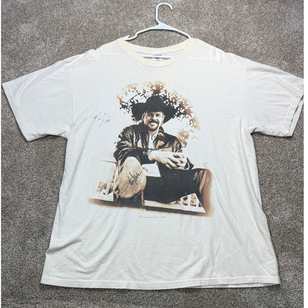 Y2K Vintage 2001 Toby Keith Pull My Chain Tour T-Shirt XL Country Nashville Band